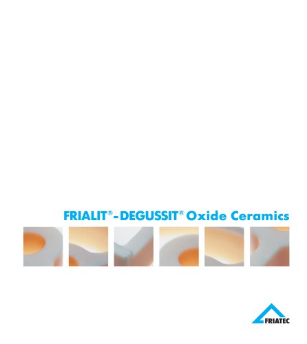 FRIALIT-DEGUSSIT Oxide Ceramics