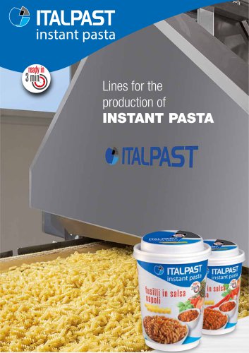 Lines for the production of INSTANT PASTA