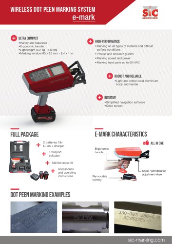 wireless dot peen marking system e-mark