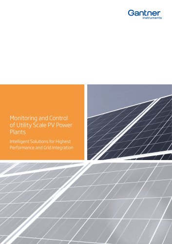 Monitoring and Control of Utility Scale PV Power Plants