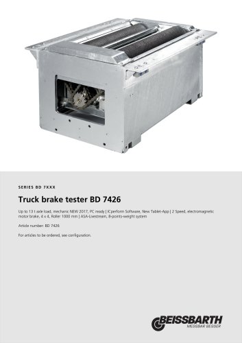 Truck brake tester BD 7426