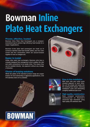 IN LINE PLATE HEAT EXCHANGERS