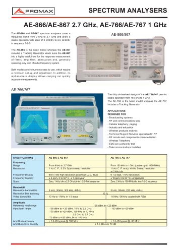 AE-766, AE-767 Spectrum analyser