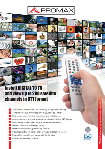 Digital To TV (DTTV) DVB-T TV distribution headend