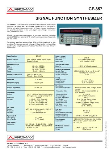 GF-857 Signal function synthesizer