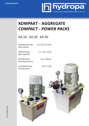 Data sheet KA-Power packs