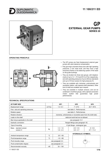 GP - External gear pumps