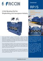 Faccin 3-roll Plate Bending Machine RP Series for Shipbuilding