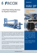 Faccin 3-Roll Plate Rolling Machine HAV-2P Series for Pipeline Production