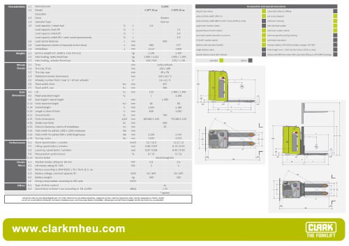 Specification sheet CLARK C SPT 20 ac