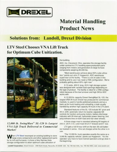 LTV Steel Case Study - Very Narrow Aisle Forklifts