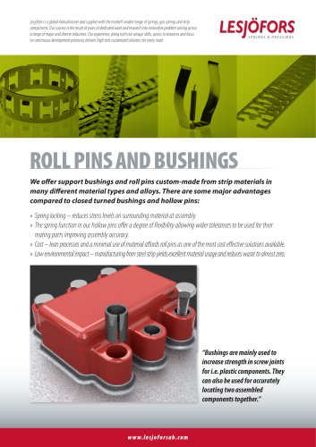 Roll pins and Bushings