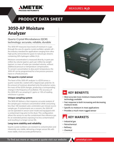 3050-AP Moisture Analyzer