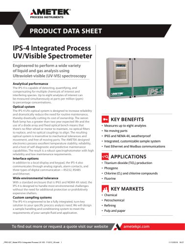 IPS-4 Integrated Process UV/Visible Spectrometer