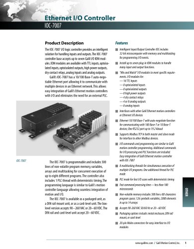 Ethernet I/O Controller IOC-7007