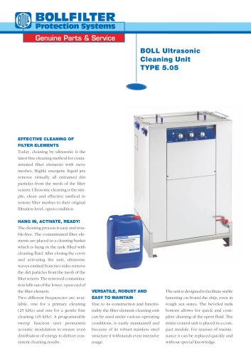Ultrasonic Cleaning Unit Type 5.05