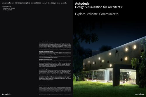 Design Visualization for Architects