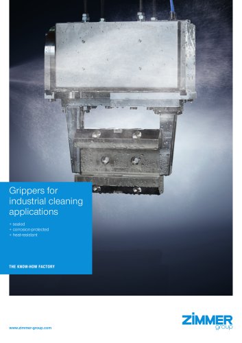 Grippers for industrial cleaning applications