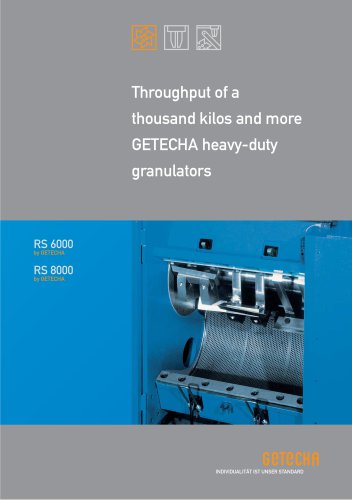 GETECHA heavy-duty granulators