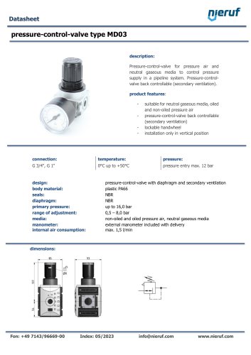 pressure-control-valve type MD03