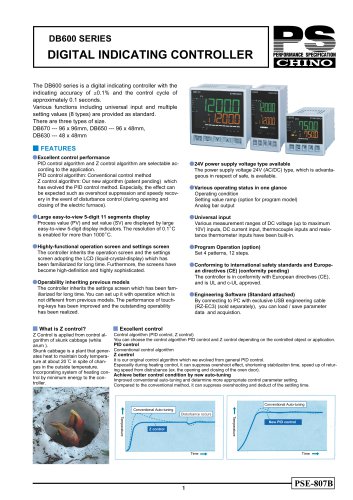 Digital Indicating Controller DB630/DB650/DB670