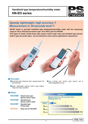 Handheld type temperature/humidity meter HN-EH series