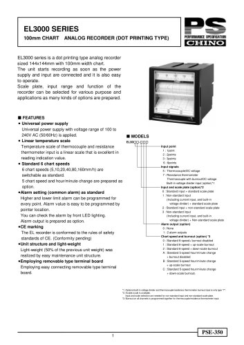 Strip Chart Recorder EL3000 dotting