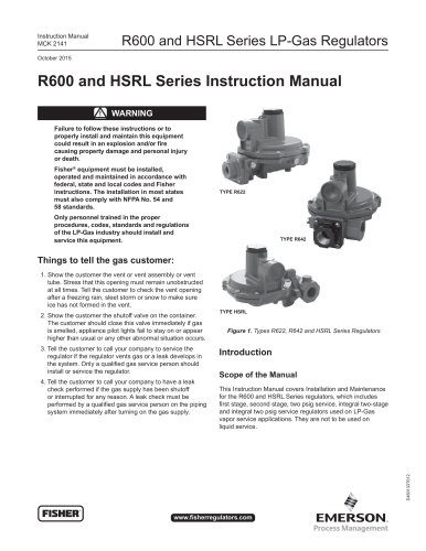 R600 and HSRL Series Instruction Manual