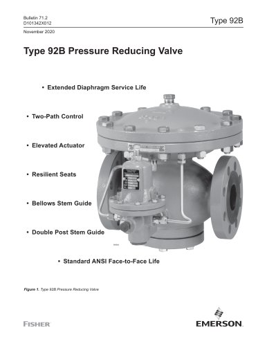 Type 92B Pressure Reducing Valve