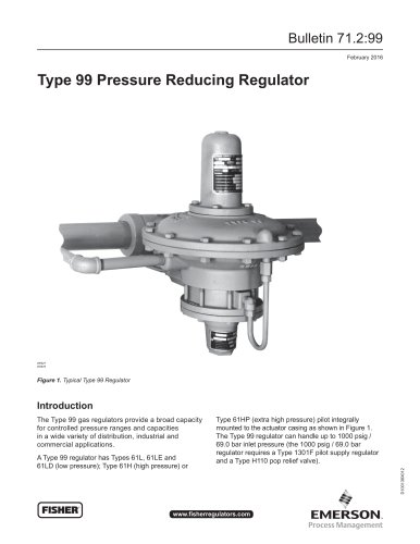 Type 99 Pressure Reducing Regulator