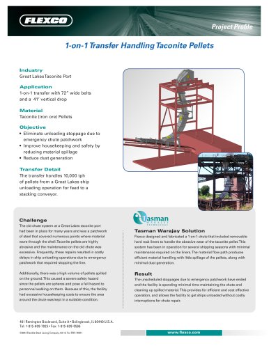 1-on-1 Transfer Handling Taconite Pellets