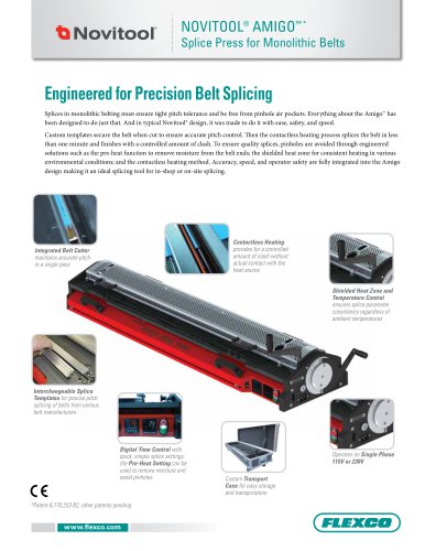 NOVITOOL® AMIGO™ * Splice Press for Monolithic Belts