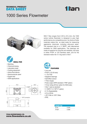 1000 Series Turbine Flowmeters