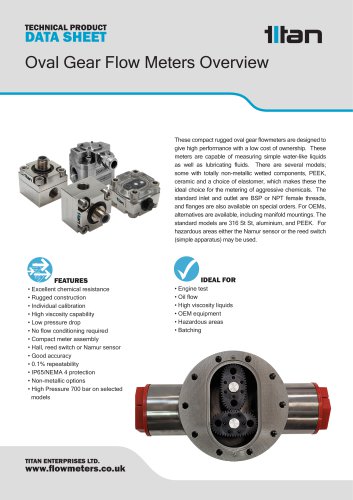Oval Gear Flowmeters Overview