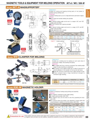 MAGNETIC TOOLS FOR WELDING OPERATION