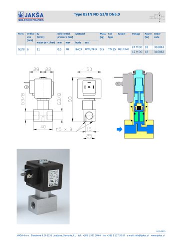 BS1N NO G3/8 DN6.0