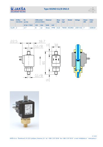 XD2NO G1/8 DN2.0