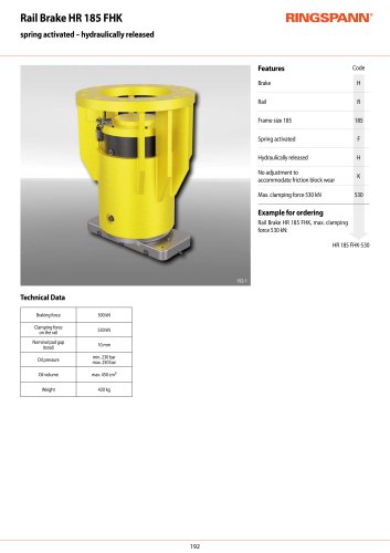 Datasheet HR 185 FHK