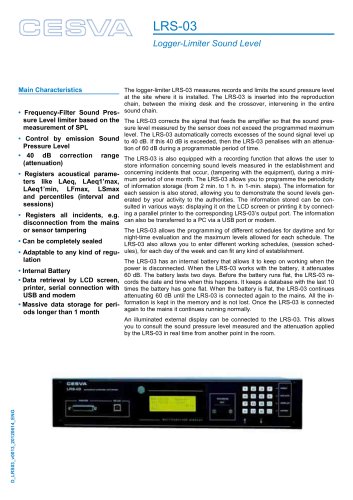 LRS-03  Sound level limiter-recorder