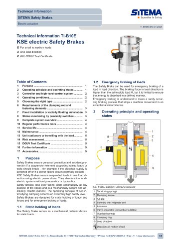 SITEMA electric Safety Brake KSE