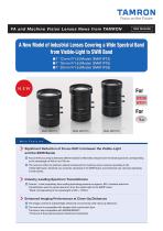 A New Model of Industrial Lenses Covering a Wide Spectral Band from Visible-Light to SWIR Band