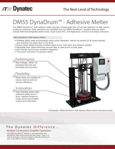 ITW Dynatec Dynadrum DU55 Series Hot Melt Drum Unloader