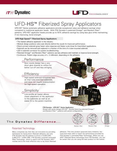 UFD-HS Fiberized Spray Applicators