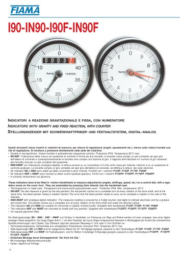 I90-IN90-I90F-IN90-F Indicators with gravity and fixed reaction, with counter