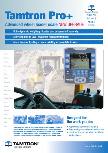 PRO+ wheel loader scale