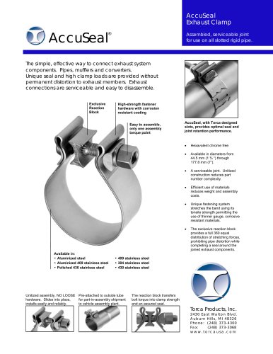 AccuSeal  Exhaust Clamp