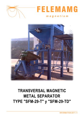 Transversal Magnetic Metal Separator Type "SFM-29-T" and "SFM-29-TD"