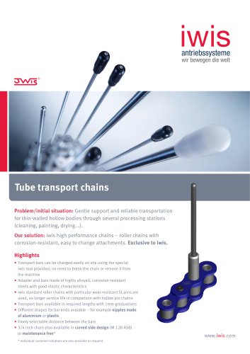 Tube transport chains