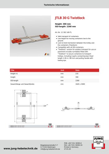 JTLB 30 G TL Product Details