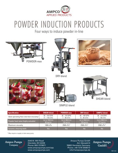 POWDER INDUCTION PRODUCTS